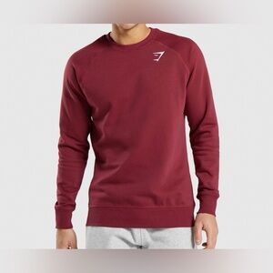 Gymshark Men's Burgundy Crewneck Sweater
